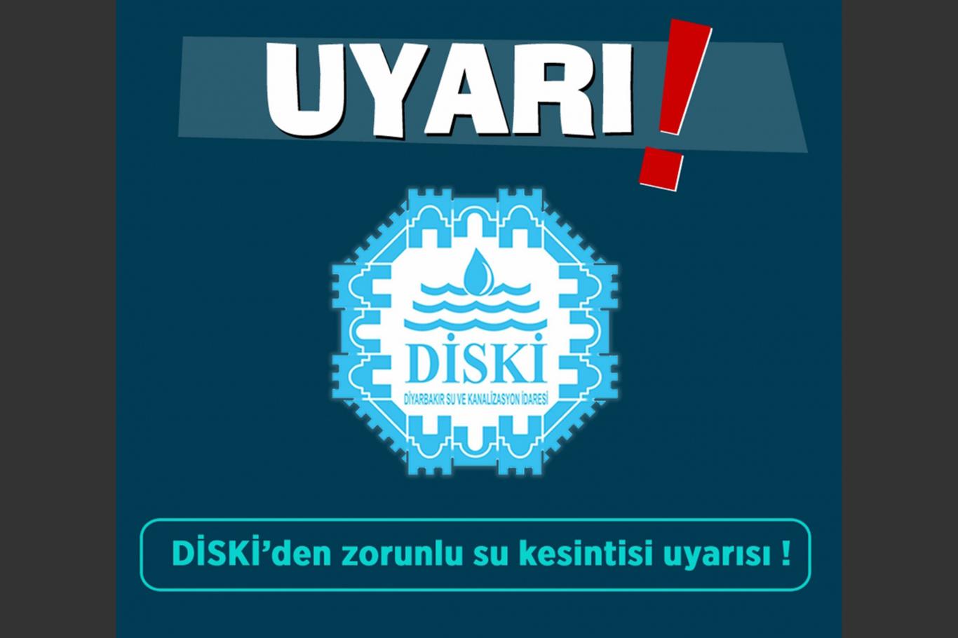Diyarbakır’da zorunlu su kesintisi Diyarbakır’da zorunlu su kesintisi